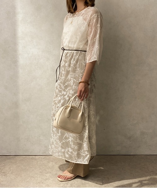 apres jour clair】刺繍シアーワンピース【ZOZOTOWN限定アイテム