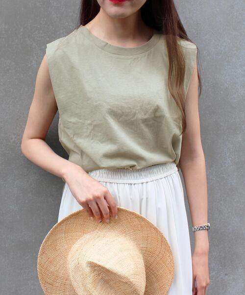 INGNI(イング)の「フレンチスリーブ/Tシャツ(Tシャツ/カットソー・レディース・ベージュ/ブラウン/オフホワイト/カーキ/スミクロ・M)」の5枚目の写真