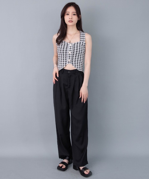 千鳥柄ビスチェ（タンクトップ）｜solleim（ソルレム）のファッション