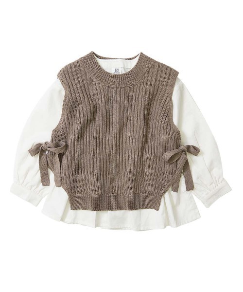 devirock(デビロック)の「ニットベスト&長袖シャツセット(ニット/セーター・キッズ・ベージュ/グレー系その他・110cm/100cm/120cm/130cm/140cm/150cm/160cm)」の10枚目の写真