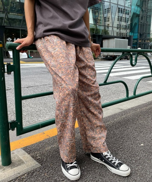 CIAOPANIC（チャオパニック）の「ペイズリーイージーパンツ（スラックス・メンズ・ホワイト/ブラウン・MEDIUM/LARGE）」の5枚目の写真