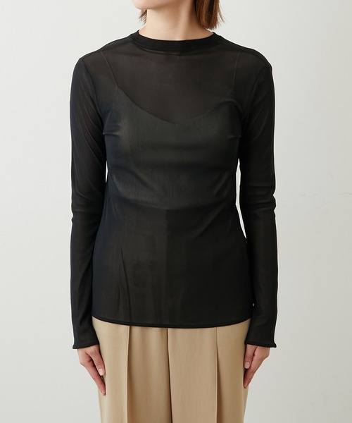 「GALLARDAGALANTE」 「La nature linge」長袖カットソー FREE ブラック レディース セール】【La nature linge】シアークルーネックトップス（T