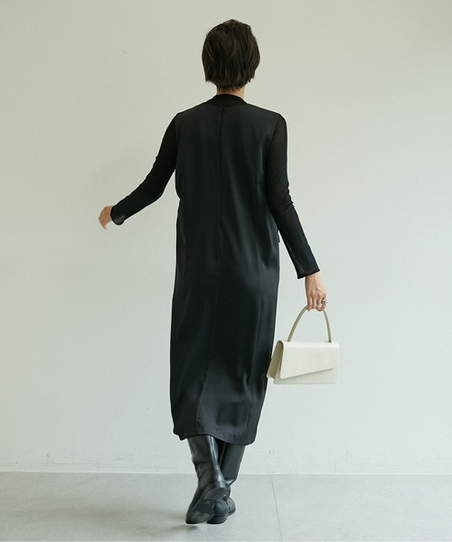 GALLARDAGALANTE（ガリャルダガランテ）の「【La nature linge】シアーチュールクルーネックトップス（Tシャツ/カットソー・レディース・ホワイト/ブラック・FREE）」の15枚目の写真