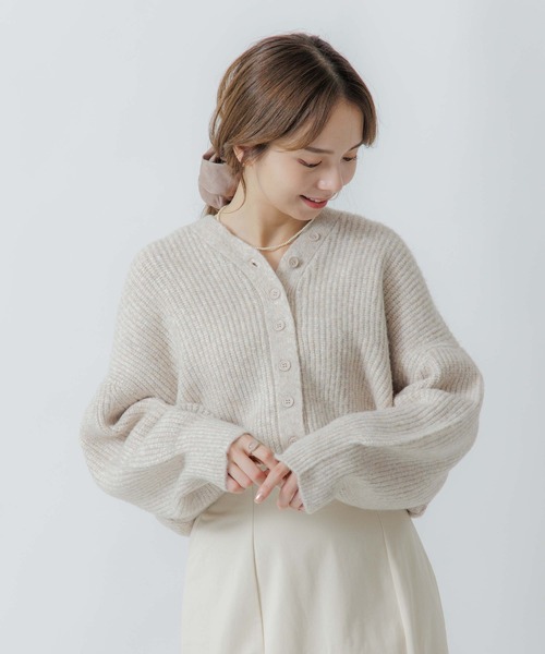 flower（フラワー）の「ボタンニットトップ2（ニット/セーター・レディース・ベージュ/グレー・FREE）」の15枚目の写真