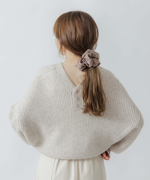 flower（フラワー）の「ボタンニットトップ2（ニット/セーター・レディース・ベージュ/グレー・FREE）」の17枚目の写真