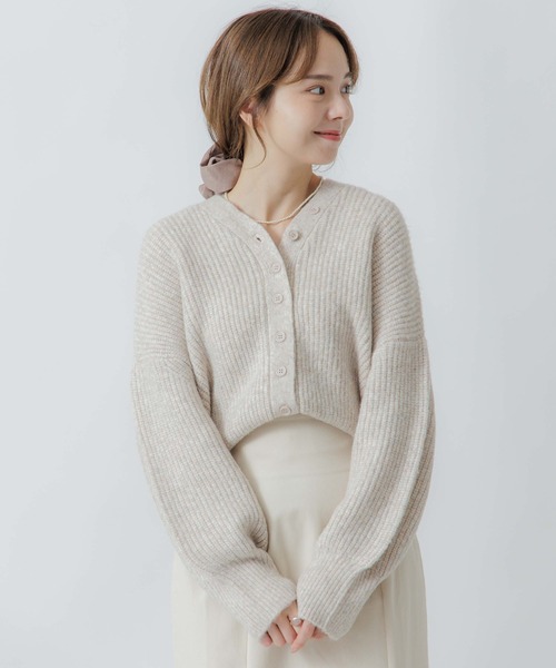 flower（フラワー）の「ボタンニットトップ2（ニット/セーター・レディース・ベージュ/グレー・FREE）」の14枚目の写真