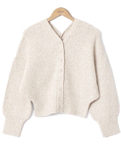 flower（フラワー）の「ボタンニットトップ2（ニット/セーター・レディース・ベージュ/グレー・FREE）」の12枚目の写真