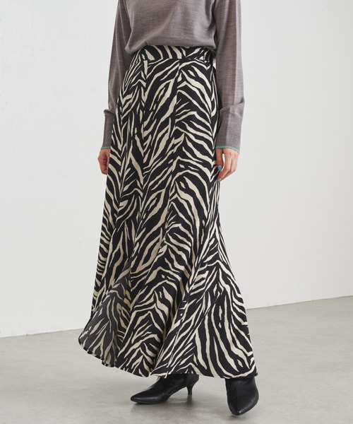 COLLAGE GALLARDAGALANTE（コラージュガリャルダガランテ）の「ゼブラスリットロングスカート（スカート・レディース・ブラック・FREE）」の3枚目の写真