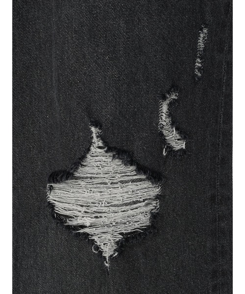earth music&ecology（アースミュージックアンドエコロジー）の「デニムダメージパンツ（デニムパンツ・レディース・インディゴブルー/ブラック・M/S）」の20枚目の写真