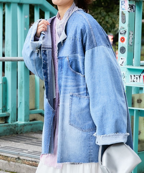 etsinta（エシンタ）の「【etsinta/エシンタ】リメイクデニムオーバージャケット（デニムジャケット・レディース・インディゴブルー・ONE SIZE）」の20枚目の写真