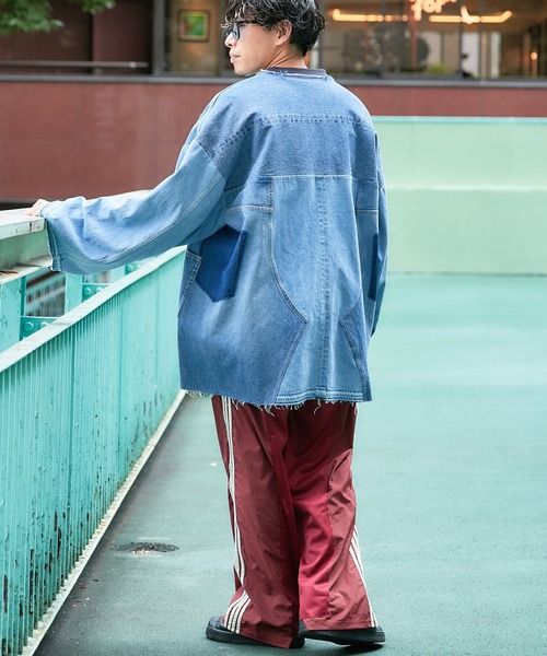 etsinta（エシンタ）の「【etsinta/エシンタ】リメイクデニムオーバージャケット（デニムジャケット・レディース・インディゴブルー・ONE SIZE）」の5枚目の写真