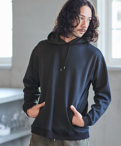 【CAMBIO(カンビオ)】タイダイ総柄スウェットプルパーカー CAMBIO(カンビオ)】Boa Lining Sweat High Neck Hood Mix