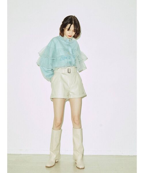 jouetie（ジュエティ）の「カバーロングブーツ（ブーツ・レディース・ブラック/アイボリー・M/L）」の6枚目の写真