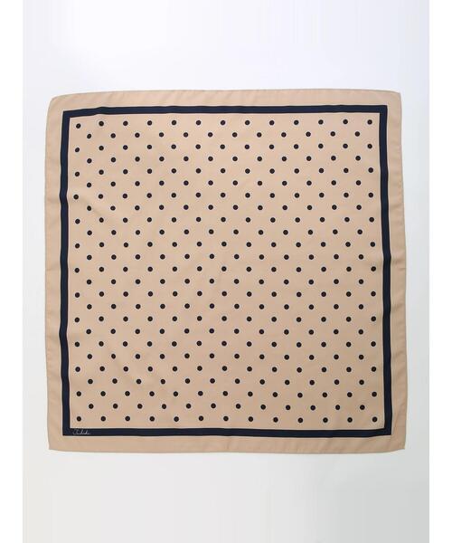 Te chichi（テチチ）の「ドット柄スカーフ（ストール/ショール・レディース・ベージュ/ネイビー・ﾌﾘ-）」の6枚目の写真