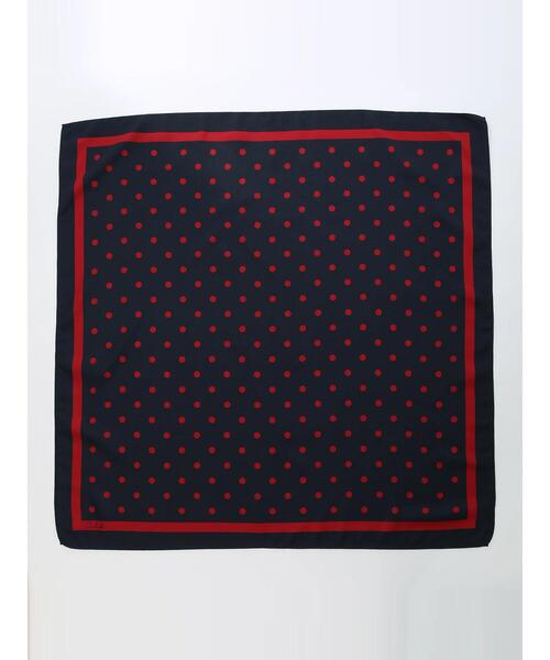 Te chichi（テチチ）の「ドット柄スカーフ（ストール/ショール・レディース・ベージュ/ネイビー・ﾌﾘ-）」の7枚目の写真