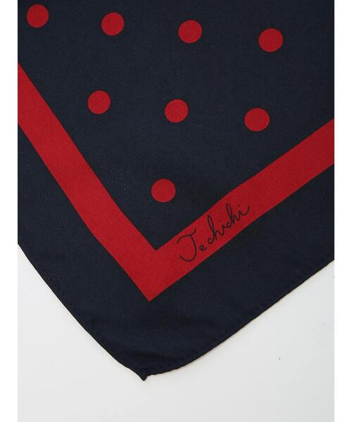 Te chichi（テチチ）の「ドット柄スカーフ（ストール/ショール・レディース・ベージュ/ネイビー・ﾌﾘ-）」の9枚目の写真