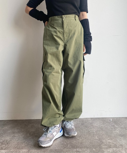 CPCM（シーピーシーエム）の「リップカーゴパンツ（カーゴパンツ・レディース・ブラック/カーキ/アイボリー・FREE）」の3枚目の写真