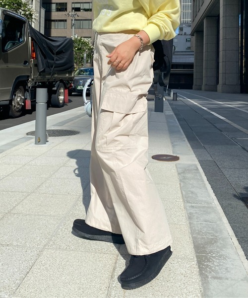 CPCM（シーピーシーエム）の「リップカーゴパンツ（カーゴパンツ・レディース・ブラック/カーキ/アイボリー・FREE）」の5枚目の写真