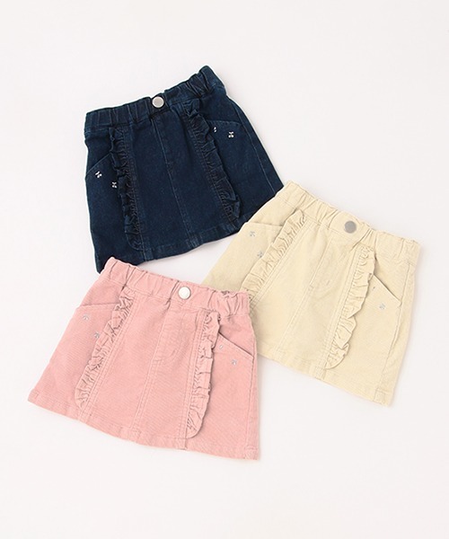 petit main（プティマイン）の「チェリースカパン（スカート・キッズ・ライトピンク/ネイビー/アイボリー・110cm/120cm/90cm/80ｃｍ/130cm/100cm）」の10枚目の写真