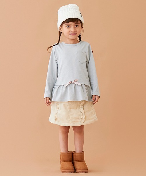 petit main（プティマイン）の「チェリースカパン（スカート・キッズ・ライトピンク/ネイビー/アイボリー・110cm/120cm/90cm/80ｃｍ/130cm/100cm）」の22枚目の写真