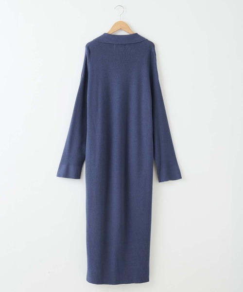 Chaco closet（チャコ クローゼット）の「ポロニットボリュームスリーブワンピース（ワンピース・レディース・ネイビー/グリーン/杢グレー/ワイン/ブラック・FREE）」の17枚目の写真