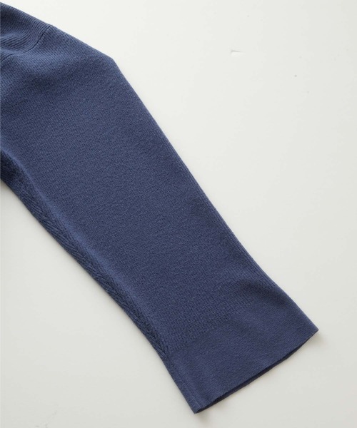 Chaco closet（チャコ クローゼット）の「ポロニットボリュームスリーブワンピース（ワンピース・レディース・ネイビー/グリーン/杢グレー/ワイン/ブラック・FREE）」の19枚目の写真