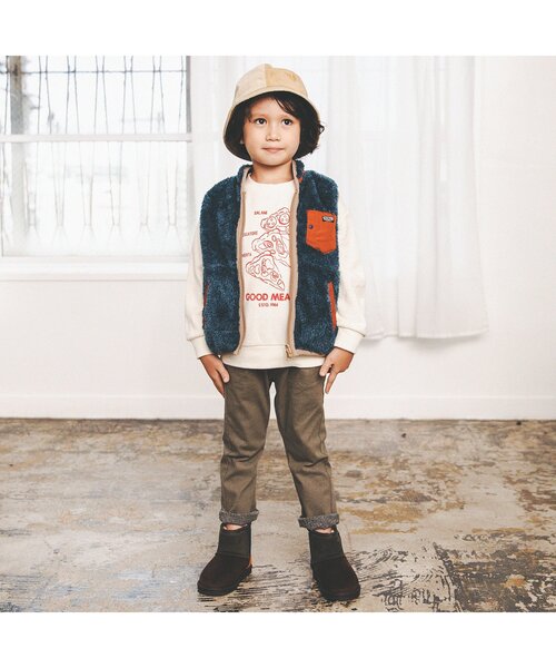 BREEZE（ブリーズ）の「WEB限定 リバーシブルベスト（ベスト・キッズ・ベージュ/ネイビー/グレー/カーキ・90/100/110/120/80/130/140）」の7枚目の写真