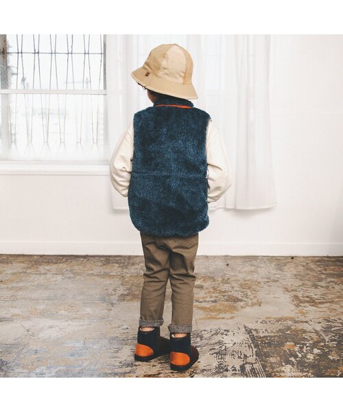 BREEZE（ブリーズ）の「WEB限定 リバーシブルベスト（ベスト・キッズ・ベージュ/ネイビー/グレー/カーキ・90/100/110/120/80/130/140）」の12枚目の写真