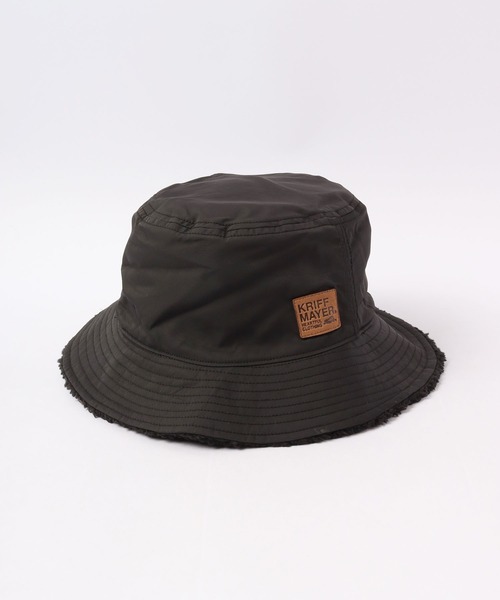 KRIFF MAYER(クリフメイヤー)の「KRIFF MAYER ボア リバーシブル バケットハット CAP 帽子 アウトドア キャンプ(ハット・メンズ・ブラウン/ブラック/マルチ・FREE)」の4枚目の写真