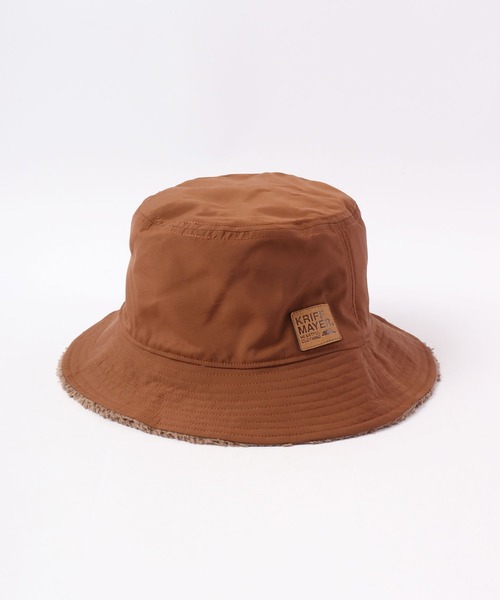 KRIFF MAYER(クリフメイヤー)の「KRIFF MAYER ボア リバーシブル バケットハット CAP 帽子 アウトドア キャンプ(ハット・メンズ・ブラウン/ブラック/マルチ・FREE)」の8枚目の写真