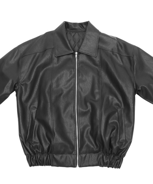 Figments（フィグメンツ）の「合皮ブルゾン（ライダースジャケット・レディース・ブラック/ブラック系その他/その他1・LARGE/X-LARGE）」の10枚目の写真