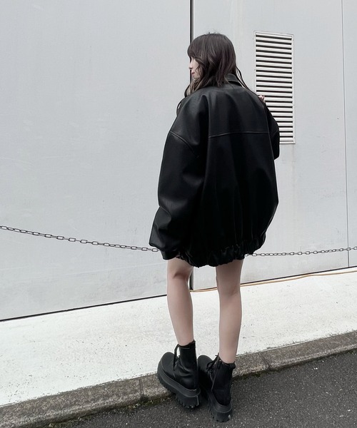 Figments（フィグメンツ）の「合皮ブルゾン（ライダースジャケット・レディース・ブラック/ブラック系その他/その他1・LARGE/X-LARGE）」の18枚目の写真