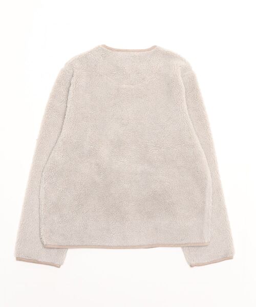 Vincent et Mireille（バンソンエミレイユ）の「[Vincent et Mireille/ヴァンソン エ ミレイユ] ボアフリース ノーカラーカーディガン（ブルゾン・レディース・チャコール/アイボリー/ブラック・40/42/36/38）」の18枚目の写真