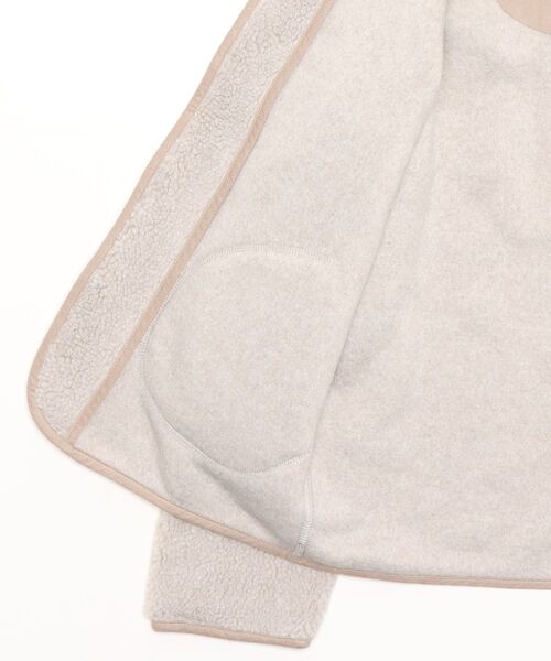 Vincent et Mireille（バンソンエミレイユ）の「[Vincent et Mireille/ヴァンソン エ ミレイユ] ボアフリース ノーカラーカーディガン（ブルゾン・レディース・チャコール/アイボリー/ブラック・40/42/36/38）」の19枚目の写真