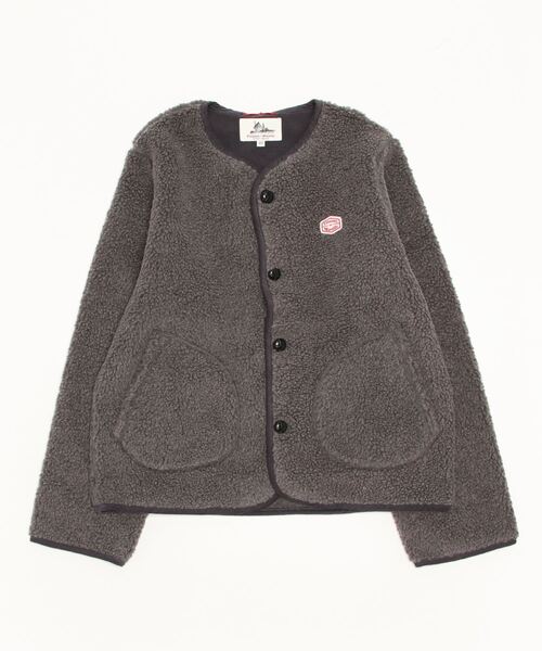 Vincent et Mireille（バンソンエミレイユ）の「[Vincent et Mireille/ヴァンソン エ ミレイユ] ボアフリース ノーカラーカーディガン（ブルゾン・レディース・チャコール/アイボリー/ブラック・40/42/36/38）」の20枚目の写真