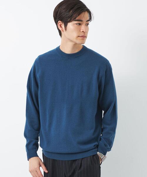 green label relaxing(グリーンレーベルリラクシング)の「カシミヤ 天竺 クルーネック ニット(ニット/セーター・メンズ・ロイヤルブルー/ダークグレー/ワインレッド・S/M/L/XL)」の3枚目の写真