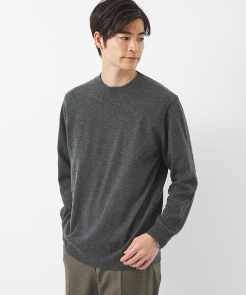 green label relaxing(グリーンレーベルリラクシング)の「カシミヤ 天竺 クルーネック ニット(ニット/セーター・メンズ・ロイヤルブルー/ダークグレー/ワインレッド・S/M/L/XL)」の10枚目の写真