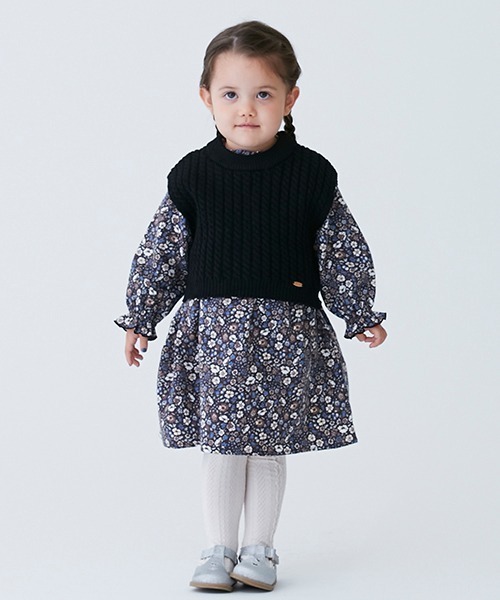 petit main（プティマイン）の「ジャガードタイツ（タイツ/ストッキング・キッズ・アイボリー/モカ/ベージュ・110cm/80ｃｍ/70cm/90cm/100cm）」の8枚目の写真