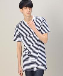 MONKEY TIME | ＜monkey time＞ ボーダー ロング Tシャツ◆(Tシャツ/カットソー)