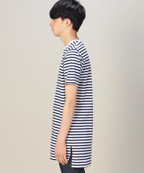 MONKEY TIME（モンキータイム）の「＜monkey time＞ ボーダー ロング Tシャツ◆（Tシャツ/カットソー・メンズ・ブラック/ネイビー・MEDIUM/SMALL/LARGE）」の7枚目の写真