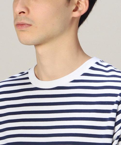 MONKEY TIME（モンキータイム）の「＜monkey time＞ ボーダー ロング Tシャツ◆（Tシャツ/カットソー・メンズ・ブラック/ネイビー・MEDIUM/SMALL/LARGE）」の12枚目の写真