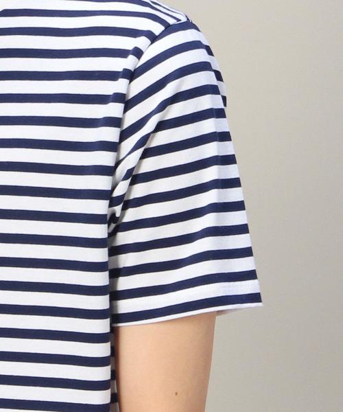 MONKEY TIME（モンキータイム）の「＜monkey time＞ ボーダー ロング Tシャツ◆（Tシャツ/カットソー・メンズ・ブラック/ネイビー・MEDIUM/SMALL/LARGE）」の9枚目の写真