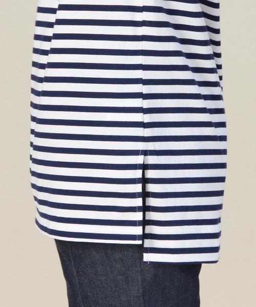 MONKEY TIME（モンキータイム）の「＜monkey time＞ ボーダー ロング Tシャツ◆（Tシャツ/カットソー・メンズ・ブラック/ネイビー・MEDIUM/SMALL/LARGE）」の10枚目の写真