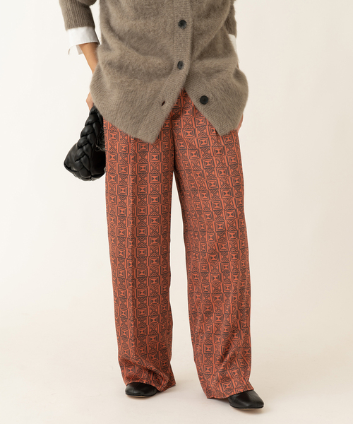 journal standard L'essage（ジャーナルスタンダードレサージュ）の「ヴィンテージプリントパンツ（その他パンツ・レディース・レッド/マスタード・FREE）」の2枚目の写真