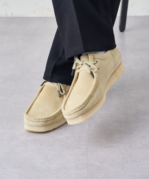 Clarks（クラークス）の「【Clarks/クラークス】 Wallabee（ブーツ・メンズ・ベージュ/ブラック・7.5/8/8.5）」の2枚目の写真