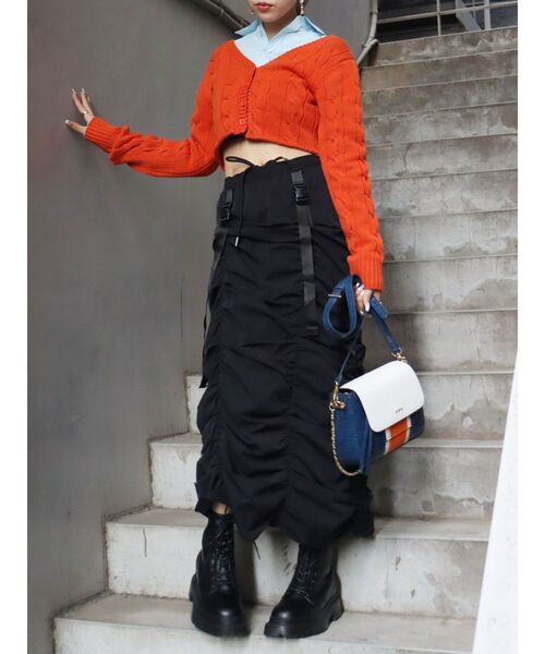 EVRIS（エヴリス）の「バイカラーチェーンスクエアBAG（ショルダーバッグ・レディース・ブラック/ブルー・FREE）」の14枚目の写真