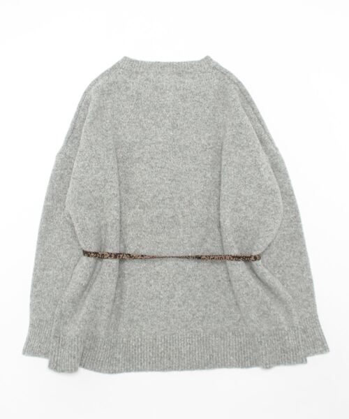 ehka sopo（エヘカソポ）の「ミドル丈クルーカーディガン（カーディガン/ボレロ・レディース・キナリ/グリーン/グレー・ﾌﾘ-）」の4枚目の写真