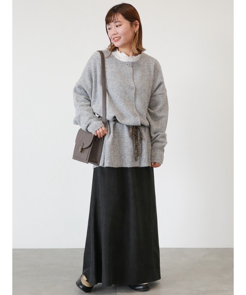 ehka sopo（エヘカソポ）の「ミドル丈クルーカーディガン（カーディガン/ボレロ・レディース・キナリ/グリーン/グレー・ﾌﾘ-）」の13枚目の写真