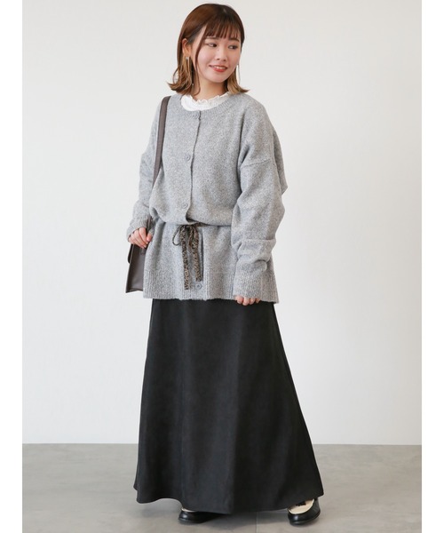 ehka sopo（エヘカソポ）の「ミドル丈クルーカーディガン（カーディガン/ボレロ・レディース・キナリ/グリーン/グレー・ﾌﾘ-）」の12枚目の写真