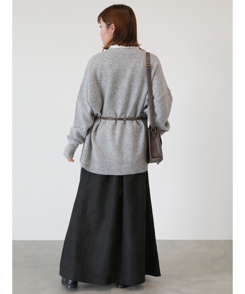 ehka sopo（エヘカソポ）の「ミドル丈クルーカーディガン（カーディガン/ボレロ・レディース・キナリ/グリーン/グレー・ﾌﾘ-）」の9枚目の写真
